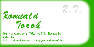 romuald torok business card